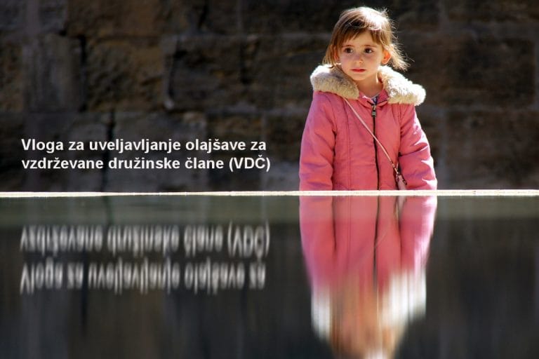 Dohodnina - vloga za uveljavljanje olajšave za vzdrževane družinske člane (VDČ)