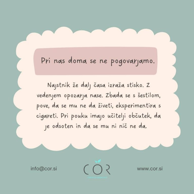 Kako ohranimo stik z najstnikom?