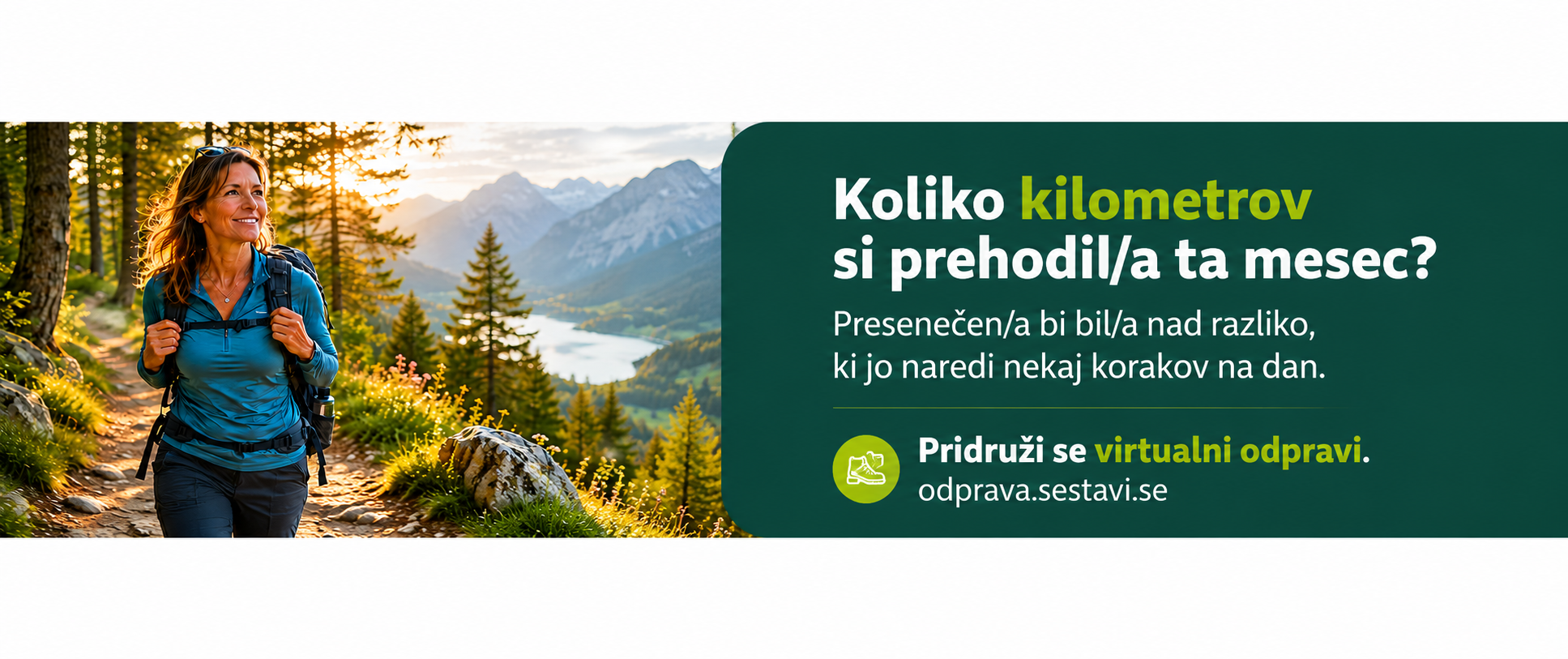 Koliko kilometrov si prehodil/a ta mesec? Pridruži se virtualni odpravi.