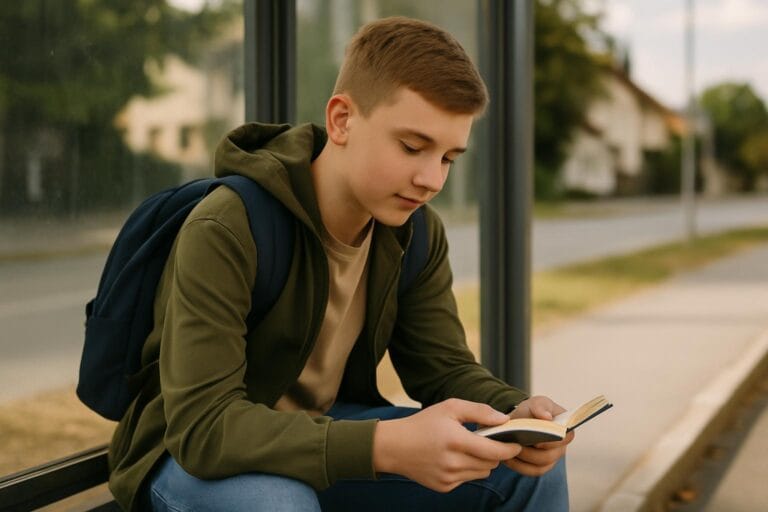 Najstnik med 13. in 17. letom v sproščenem življenjskem trenutku